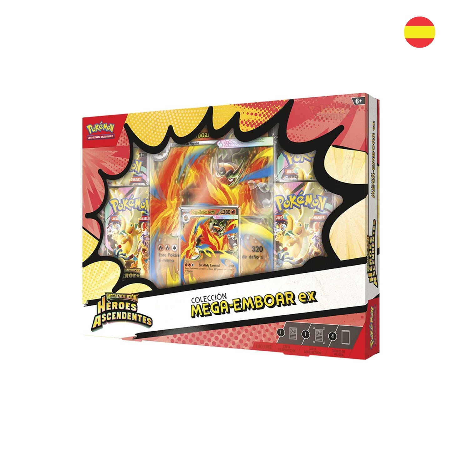 Colección Mega-Feraligatr Mega-Meganium y Mega-Emboar Ex Megaevolución-Héroes Ascendentes (ESPAÑOL) I Pokémon TCG