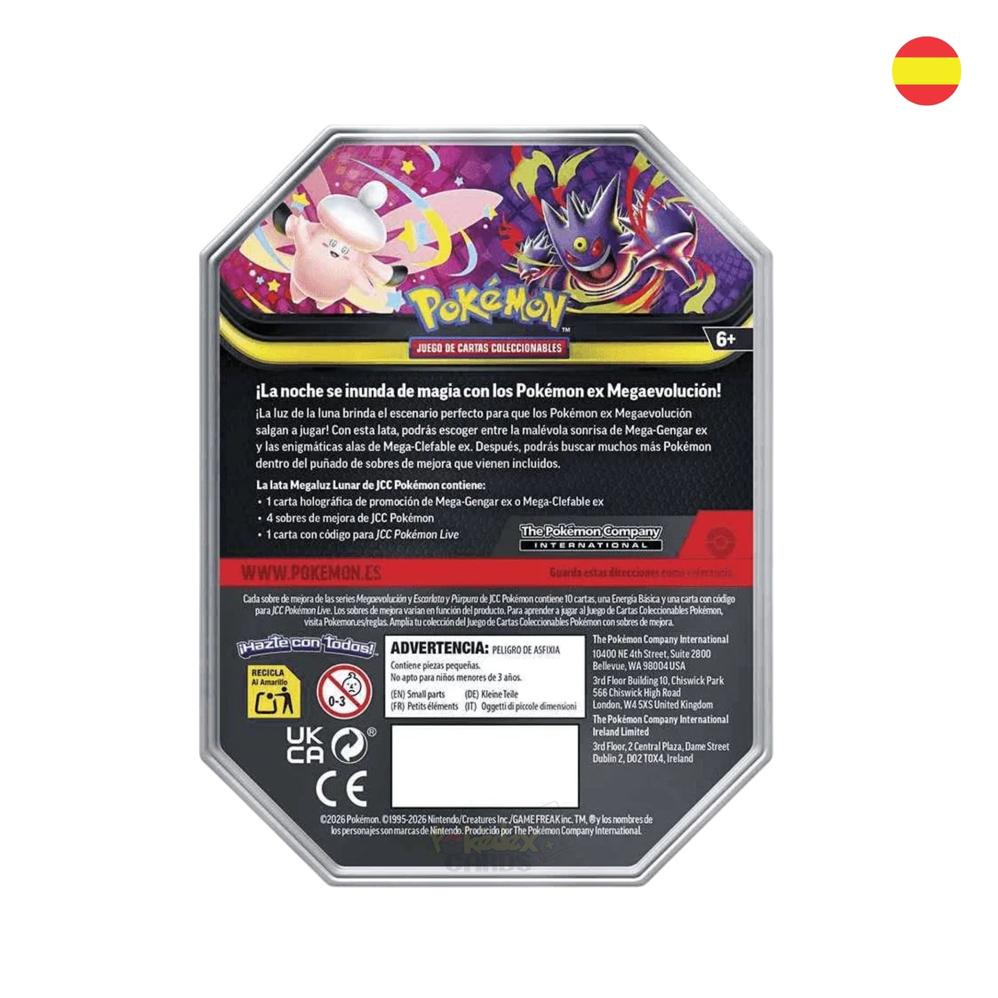 POKEMON TINS SUMMER 2026: Mega-Gengar Ex o Mega Clefairy EX (Español)