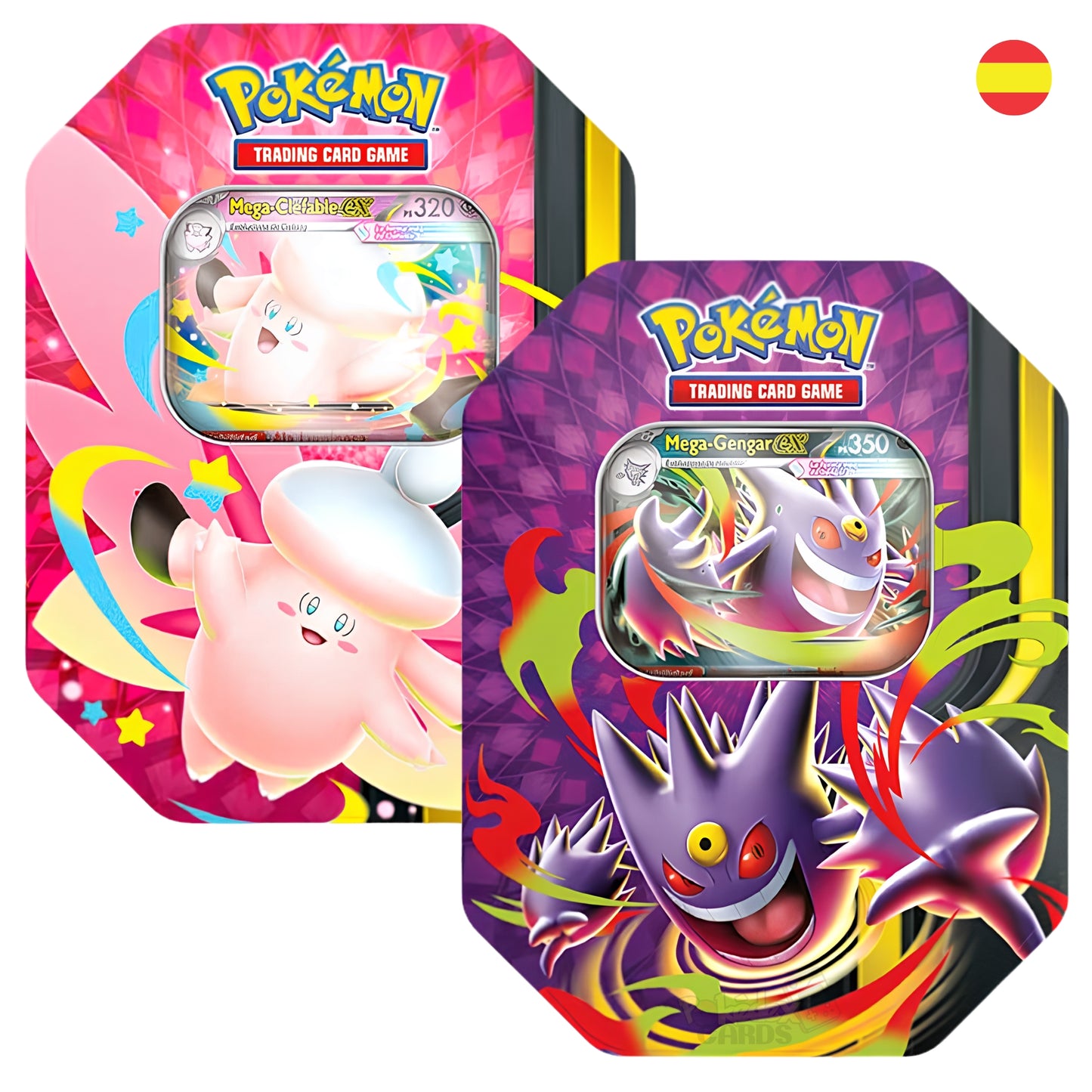 POKEMON TINS SUMMER 2026: Mega-Gengar Ex o Mega Clefairy EX (Español)