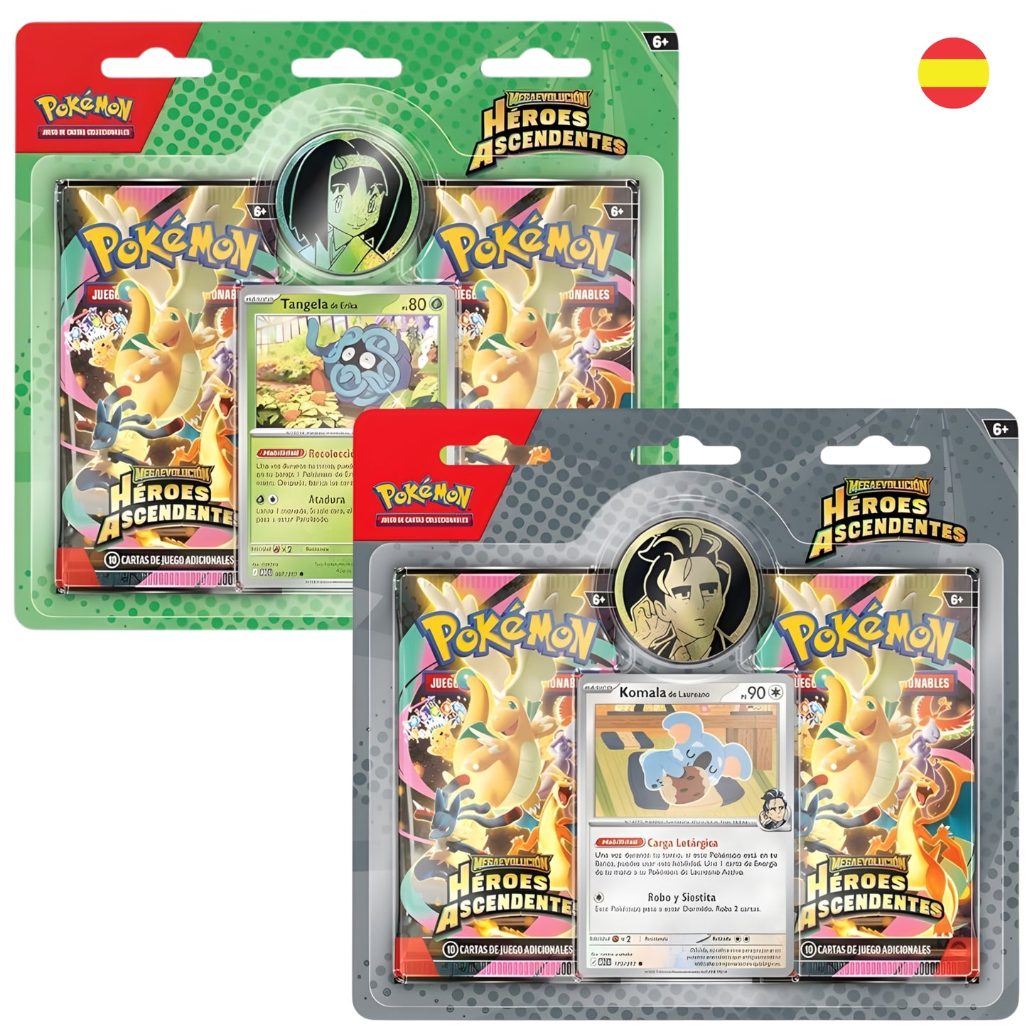 Blister de 2 Sobres Pokémon TCG: Héroes Ascendentes (Promo Komala / Tangela) (Español)
