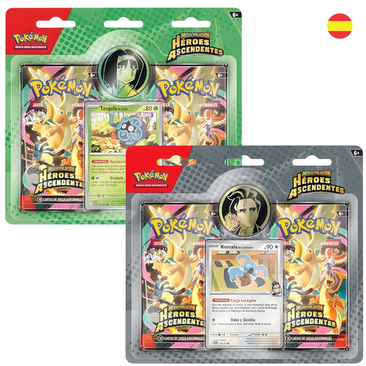Blister de 2 Sobres Pokémon TCG: Héroes Ascendentes (Promo Komala / Tangela) (Español)
