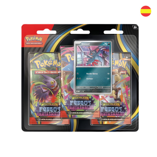 Blister de 3 Sobres I Pokémon TCG I Phantasmal Flames + Carta Promo I Español