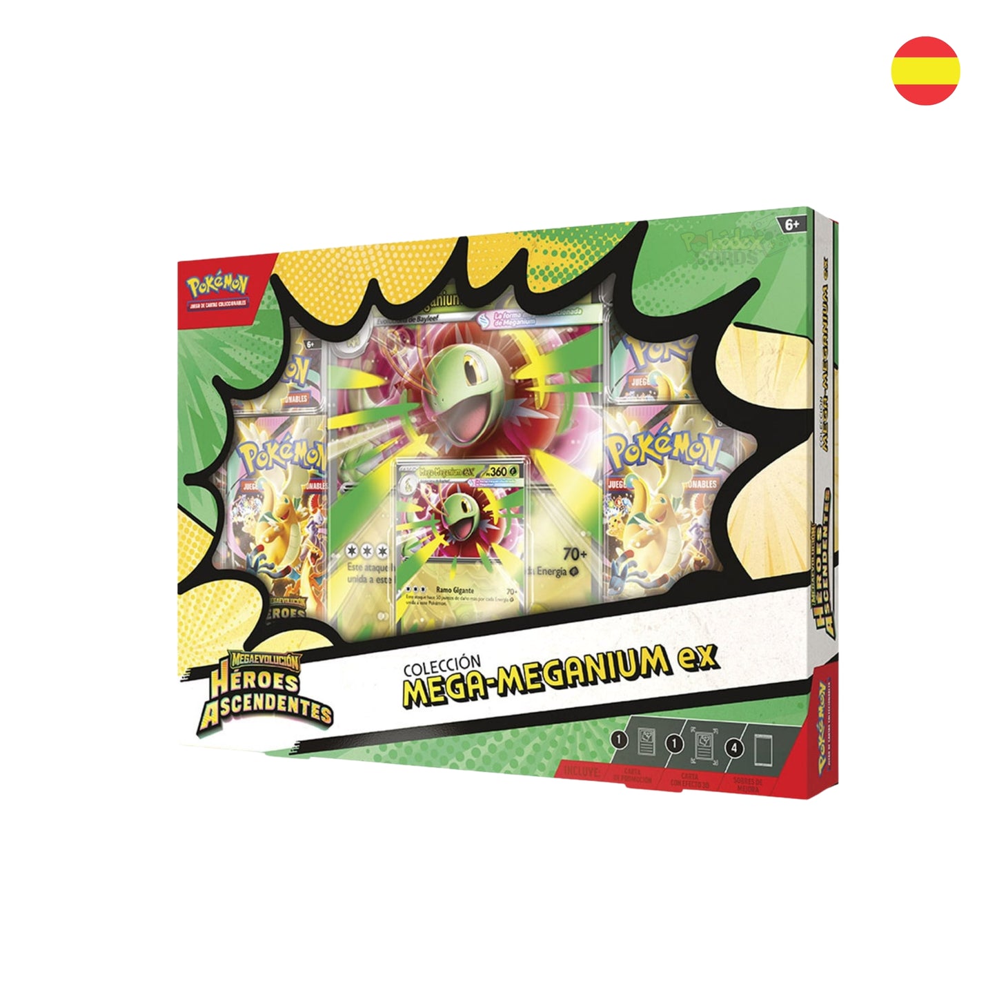 Colección Mega-Feraligatr Mega-Meganium y Mega-Emboar Ex Megaevolución-Héroes Ascendentes (ESPAÑOL) I Pokémon TCG